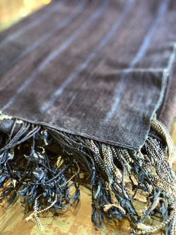 Vintage African Indigo Denim Mossi Mudcloth Throw | No. 17