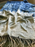 Vintage African Ombré Faded Tie Dyed Denim Mossi Indigo Mudcloth | Runner