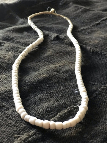 Small African White Glass Beads