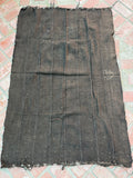 Vintage African Black Mudcloth Textile Throw 57” L x 39” W Textile | No. 182