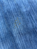 Vintage African Faded Indigo Denim Mossi Mudcloth 67”L x 42”W Textile | No. 176