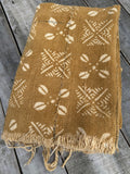 Vintage African Mudcloth Mustard Yellow 59” L x 43” W Textile | No. 148