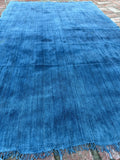 Vintage African Faded Indigo Denim Mossi Mudcloth 67”L x 42”W Textile | No. 176