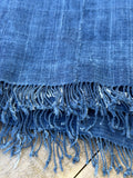 Vintage African Indigo Denim Mossi Mudcloth 83” L x 39” W Textile | No. 132