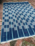 Vintage African Indigo Baule Mudcloth Blue Stripes 56”L x 40”W Textile | No. 145