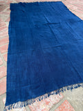 Vintage African Indigo Denim Mossi Mudcloth 65” L x 41” W Textile | No. 110