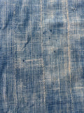 Vintage African Faded Indigo Denim Mossi Mudcloth 67”L x 39”W Textile | No. 136