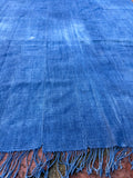 Vintage African Indigo Denim Mossi Mudcloth 80” L x 45” W Textile | No. 115