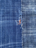Vintage African Indigo Denim Mossi Mudcloth 74” L x 40” W Textile | No. 175