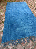 Vintage African Indigo Denim Mossi Mudcloth 75” L x 41” W Textile | No. 134