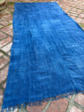 Vintage African Indigo Denim Mossi Mudcloth 83” L x 39” W Textile | No. 132