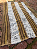 Vintage African Mudcloth Bogolan Pattern Textile 59” L x 36” W Throw | No. 131