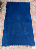 Vintage African Indigo Denim Mossi Mudcloth 65” L x 41” W Textile | No. 110