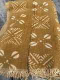 Vintage African Mudcloth Mustard Yellow 59” L x 43” W Textile | No. 148