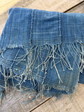 Vintage African Indigo Denim Mossi Mudcloth 75” L x 41” W Textile | No. 155