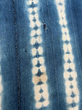 Vintage African Indigo Denim Shibori Mudcloth 59” L x 44” W Textile | No. 150
