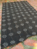 Vintage African Mudcloth Black Textile Throw 59” L x 41” W Textile | No. 129