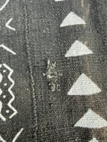 Vintage African Mudcloth Black Textile Throw 61” L x 38” W Textile | No. 149