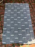 Vintage African Mudcloth Grey Textile Throw 60” L x 41” W | No. 130