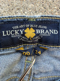 Lucky Brand Jeans Women’s Zoe 00/24 Boot Cut Distressed Blue Jeans Style 7W10922