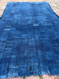 Vintage African Indigo Denim Mossi Mudcloth 65” L x 40” W Textile | No. 152