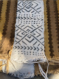 Vintage African Mudcloth Bogolan Pattern Textile 59” L x 36” W Throw | No. 131