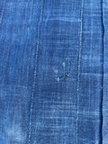 Vintage African Indigo Denim Mossi Mudcloth 83” L x 38” W Textile | No. 154