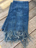 Vintage African Indigo Denim Mossi Mudcloth 75” L x 41” W Textile | No. 155