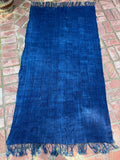 Vintage African Indigo Denim Mossi Mudcloth 75” L x 40” W Textile | No. 151