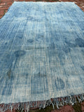 Vintage African Faded Indigo Denim Mossi Mudcloth 67”L x 45”W Textile | No. 172