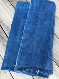 Vintage African Indigo Denim Mossi Mudcloth 80” L x 40” W Textile | No. 177