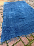 Vintage African Indigo Denim Mossi Mudcloth 73” L x 46” W Textile | No. 135
