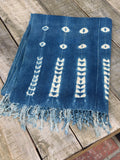 Vintage African Indigo Denim Shibori Mudcloth 59” L x 48” W Textile | No. 103