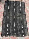 Vintage African Mudcloth Black Textile Throw 61” L x 38” W Textile | No. 149