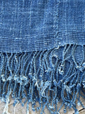 Vintage African Indigo Denim Mossi Mudcloth 73” L x 46” W Textile | No. 135
