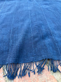Vintage African Indigo Denim Mossi Mudcloth 65” L x 41” W Textile | No. 110