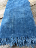Vintage African Indigo Denim Mossi Mudcloth 63”L x 39” W Textile | No. 171
