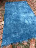Vintage African Indigo Denim Mossi Mudcloth 63”L x 39” W Textile | No. 171