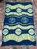 Vintage African Indigo Baule Tie Dye Mudcloth  59” L x 40” W Textile | No. 143