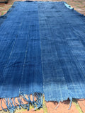 Vintage African Indigo Denim Mossi Mudcloth 74” L x 40” W Textile | No. 175