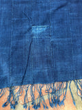 Vintage African Indigo Denim Mossi Mudcloth 74” L x 37” W Textile | No. 111