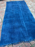 Vintage African Indigo Denim Mossi Mudcloth 80” L x 40” W Textile | No. 177