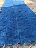 Vintage African Indigo Denim Mossi Mudcloth 83” L x 38” W Textile | No. 154