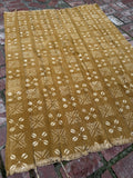Vintage African Mudcloth Mustard Yellow 59” L x 43” W Textile | No. 148