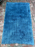 Vintage African Faded Indigo Denim Mossi Mudcloth 67”L x 42”W Textile | No. 176