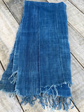 Vintage African Indigo Denim Mossi Mudcloth 74” L x 40” W Textile | No. 175