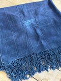 Vintage African Indigo Denim Mossi Mudcloth 74” L x 37” W Textile | No. 111