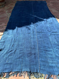 Vintage African Indigo Denim Mossi Mudcloth 83” L x 38” W Textile | No. 154