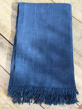 Vintage African Indigo Denim Mossi Mudcloth 65” L x 41” W Textile | No. 110