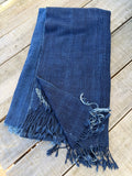 Vintage African Indigo Denim Mossi Mudcloth 70” L x 41” W Textile | No. 153